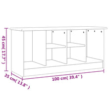 Carica l&#39;immagine nel visualizzatore di Gallery, Panca Porta Scarpe 100x35x45 cm in Legno Massello di Pino