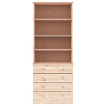 Indlæs billede til gallerivisning Libreria 4 Cassetti + 4 Ripiani 77x35x186,5cm in Legno Massello di Pino