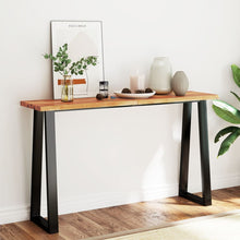 Carica l&#39;immagine nel visualizzatore di Gallery, Mobiletto Consolle Bordi Vivi 140x40x80 cm Legno Massello Acacia