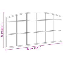 Load image into Gallery viewer, Specchio da Parete Nero 80x40 cm Arco in Ferro