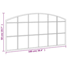 Load image into Gallery viewer, Specchio da Parete Nero 100x50 cm Arco in Ferro