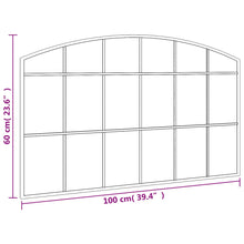 Load image into Gallery viewer, Specchio da Parete Nero 100x60 cm Arco in Ferro