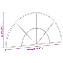 Indlæs billede til gallerivisning Specchio da Parete Nero 100x50 cm Arco in Ferro