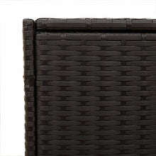 Load image into Gallery viewer, Cassapanca da Giardino con Ruote Nero 283L in Polyrattan