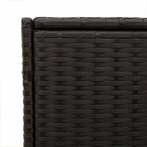 Cassapanca da Giardino con Ruote Nero 283L in Polyrattan