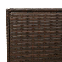 Load image into Gallery viewer, Cassapanca da Giardino con Ruote Marrone 283L in Polyrattan