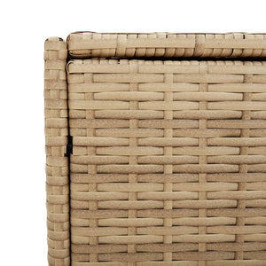 Cassapanca da Giardino con Ruote Beige Misto 283L Polyrattan