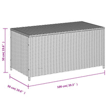 Carica l&#39;immagine nel visualizzatore di Gallery, Cassapanca da Giardino Beige Misto 190L in Polyrattan