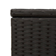 Load image into Gallery viewer, Cassapanca da Giardino con Ruote Nero 190L in Polyrattan