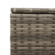 Load image into Gallery viewer, Cassapanca da Giardino con Ruote Grigio 190L in Polyrattan