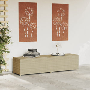 Cassapanca da Giardino Beige Misto 469L in Polyrattan