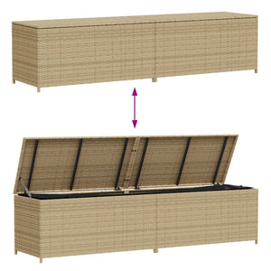 Cassapanca da Giardino Beige Misto 469L in Polyrattan