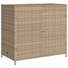 Load image into Gallery viewer, Armadietto Portaoggetti da Giardino Beige 83x45x76 cm in Polyrattan