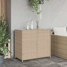 Carica l&#39;immagine nel visualizzatore di Gallery, Armadietto Portaoggetti da Giardino Beige 83x45x76 cm in Polyrattan