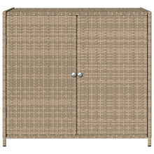 Carica l&#39;immagine nel visualizzatore di Gallery, Armadietto Portaoggetti da Giardino Beige 83x45x76 cm in Polyrattan