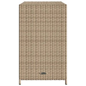 Armadietto Portaoggetti da Giardino Beige 83x45x76 cm in Polyrattan