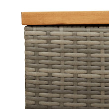 Indlæs billede til gallerivisning Cassapanca da Giardino Grigio 110x50x54cm in Polyrattan e Legno d&#39;Acacia