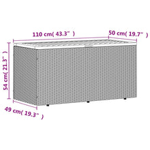 Load image into Gallery viewer, Cassapanca da Giardino Grigio 110x50x54cm in Polyrattan e Legno d&#39;Acacia