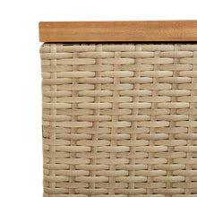 Charger l&#39;image dans la galerie, Cassapanca da Giardino Beige 110x50x54 cm in Polyrattan e Acacia