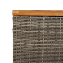 Indlæs billede til gallerivisning Cassapanca da Giardino Grigio 110x55x63cm in Polyrattan e Legno d&#39;Acacia