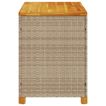 Carica l&#39;immagine nel visualizzatore di Gallery, Cassapanca da Giardino Beige 110x55x63cm in Polyrattan e Legno d&#39;Acacia