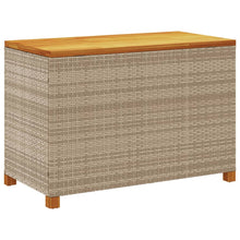 Indlæs billede til gallerivisning Cassapanca da Giardino Beige 110x55x63cm in Polyrattan e Legno d&#39;Acacia