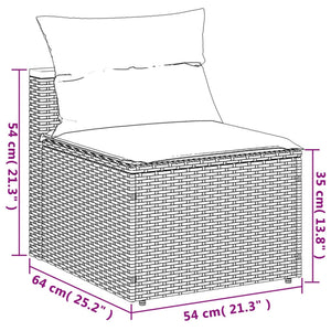 Coppia Poltrone da Giardino con Cuscini Antracite in Polyrattan Grigio