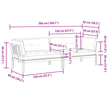 Load image into Gallery viewer, Divano Pallet da Giardino 133x92x69 cm con Cuscini Antracite in Massello d&#39;Acacia