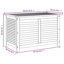 Load image into Gallery viewer, Cassapanca da Giardino con Feritoia 90x50x56cm in Massello d&#39;Acacia