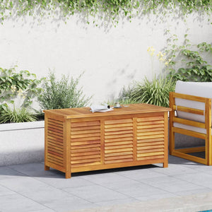 Cassapanca da Giardino con Feritoia 113x50x56cm in Massello d'Acacia