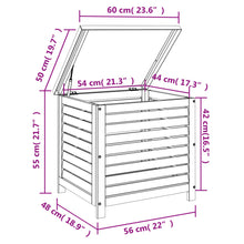 Indlæs billede til gallerivisning Box con Cuscino da Giardino 60x50x55 cm in Legno Massello di Acacia