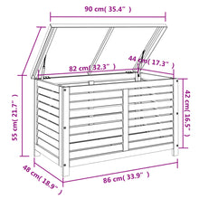 Indlæs billede til gallerivisning Cassapanca da Giardino 90x48x55 cm in Legno Massello di Acacia