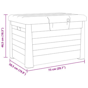 Cassapanca da esterni Antracite 73x50,5x46,5 cm in Polipropilene