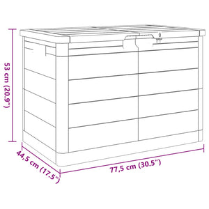 Cassapanca da esterni Antracite 77,5x44,5x53 cm in Polipropilene