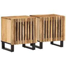 Indlæs billede til gallerivisning Comodini 2pz 40x34x46 cm in Legno Massello di Mango