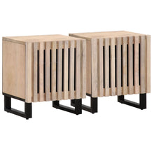 Indlæs billede til gallerivisning Comodini 2pz 40x34x46 cm in Legno Massello di Mango Sbiancato