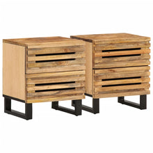 Indlæs billede til gallerivisning Comodini 2pz 40x34x46 cm in Legno Massello di Mango