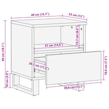 Load image into Gallery viewer, Comodini 2pz 40x34x46 cm in Legno Massello di Mango