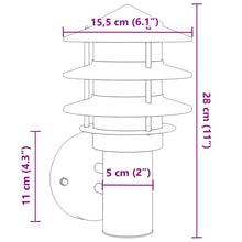 Charger l&#39;image dans la galerie, Applique da Esterno 2 pz Argento in Acciaio Inossidabile