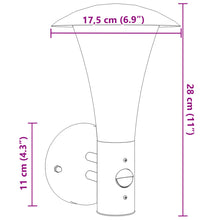 Laden Sie das Bild in den Galerie-Viewer, Applique per Esterno con Sensore 2 pz Argento in Acciaio Inox