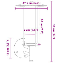 Carica l&#39;immagine nel visualizzatore di Gallery, Applique da Esterno 2 pz Argento in Acciaio Inossidabile