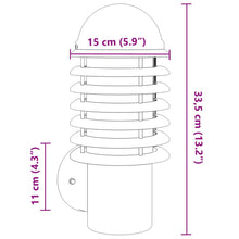 Charger l&#39;image dans la galerie, Applique da Esterno 2 pz Argento in Acciaio Inossidabile