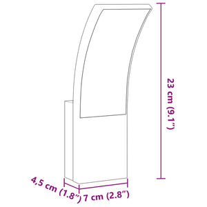 Applique per Esterni con LED 2 pz Nere in Alluminio Pressofuso