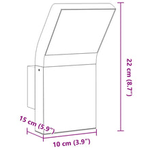 Charger l&#39;image dans la galerie, Applique per Esterni con LED Nera in Alluminio Pressofuso