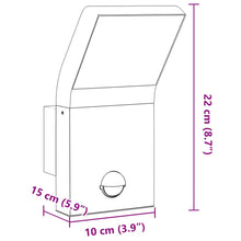 Charger l&#39;image dans la galerie, Applique con LED e Sensore Nera in Alluminio Pressofuso