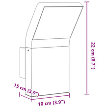 Carica l&#39;immagine nel visualizzatore di Gallery, Applique per Esterni con LED Bianca in Alluminio Pressofuso