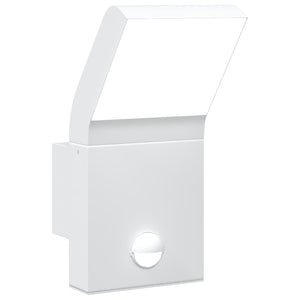 Applique con LED e Sensore Bianca in Alluminio Pressofuso