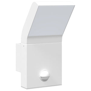 Applique con LED e Sensore Bianca in Alluminio Pressofuso