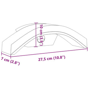 Applique con LED e Sensore 2 pz Bianche in Alluminio Pressofuso