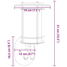 Laden Sie das Bild in den Galerie-Viewer, Applique da Esterno con Sensore Nera in Acciaio Inossidabile